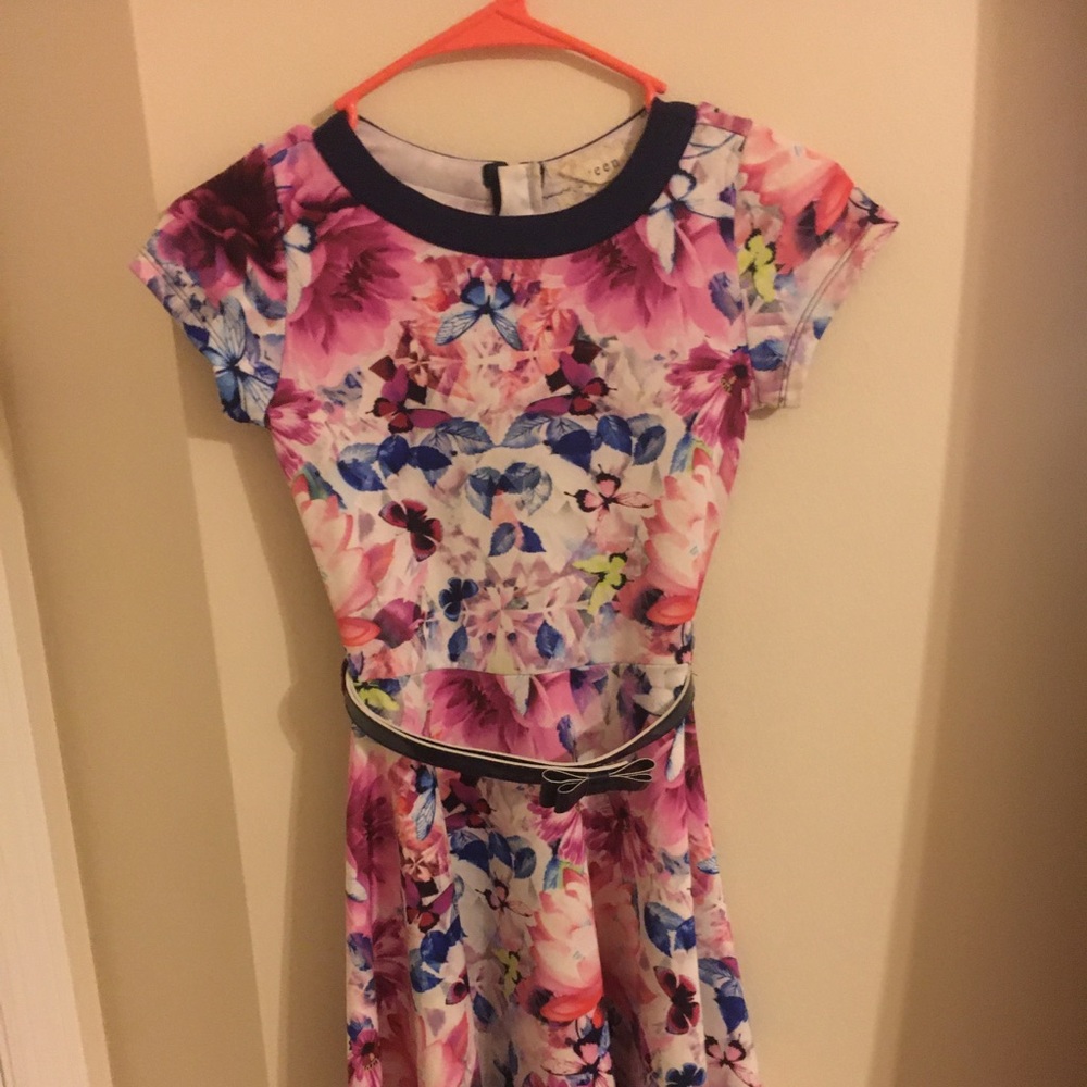 Beautiful butterfly dress with belt